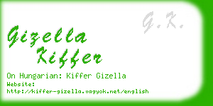 gizella kiffer business card